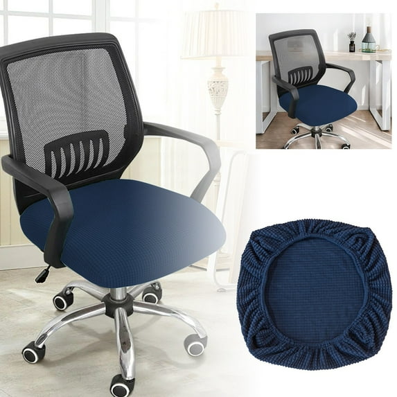Elastic Stretch Office Chair Covers Super Fit Polyester Slipcovers for Computer Desk Chairs, Anti-Dust Removable Washable Seat Protector Cover for Home Office Kitchen Dining Furniture