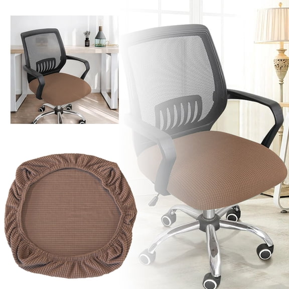 Elastic Stretch Office Chair Covers Super Fit Polyester Slipcovers for Computer Desk Chairs, Anti-Dust Removable Washable Seat Protector Cover for Home Office Kitchen Dining Furniture