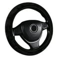 thumbnail image 1 of Elastic Stretch Steering Wheel Cover - Soft Warm Fleece Material - Non-Slip Car Decoration - Universal Fit for 14-15 Inch Steering Wheels ( Black ), 1 of 9