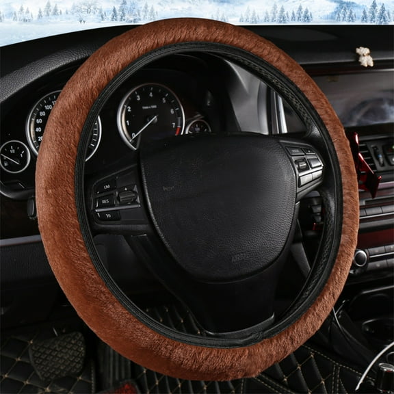 Elastic Stretch Steering Wheel Cover, Soft Warm Non-Slip Breathable Mesh Fabric Protector for 14-15 Inch Wheels