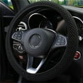 thumbnail image 1 of Universal 38cm Car Auto Steering Wheel Cover Elastic Ice Silk Summer Cool Non-Slip Auto Accessories Black, 1 of 8