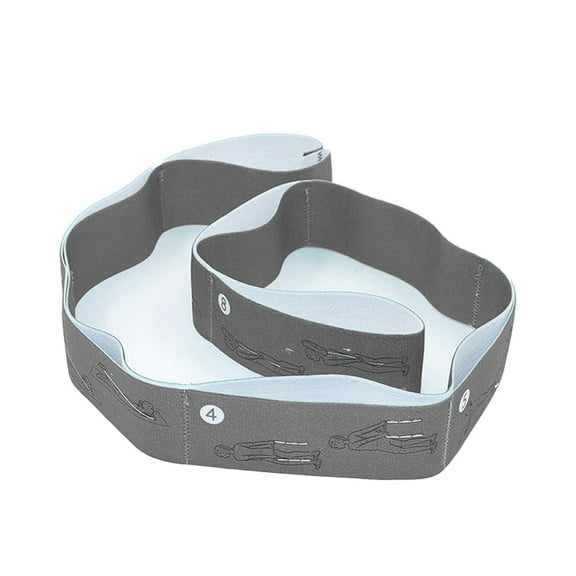 Elastic Stretching Strap With Loops For Resistance Stretch Assist On Leg, Hamstring - grey