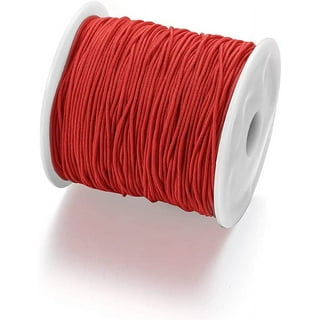 Topboutique Elastic String, 1mm Red Bracelet String Elastic Thread for  Jewelry Making, 100m Stretchy Necklace String Cord for Beading, 100m Red