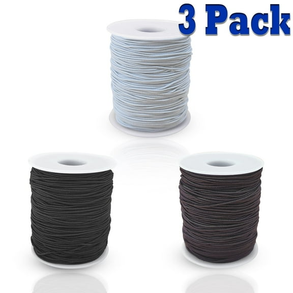 Elastic String Beading Cord 1MM Stretchy String for Bracelets for Jewelry Making Necklaces Beading 3 Rolls