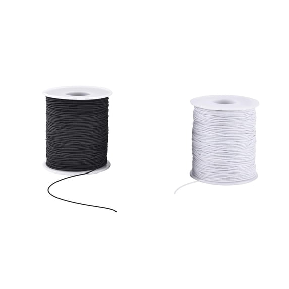 Elastic String for Bracelets,50M 1mm Waxed Cotton Cord,Thread Beading Cord Bracelet Rope Jewelry Cords for Necklace Making Crafting Beading Wrapping Braiding Macrame 1/2/3/4 pcs