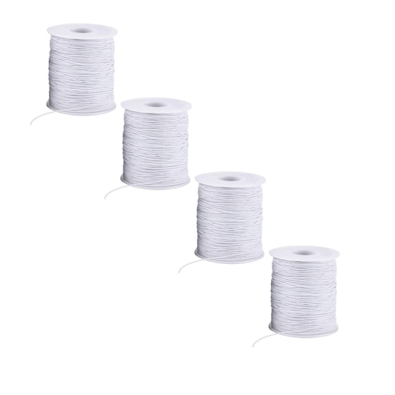 Elastic String for Bracelets,50M 1mm Waxed Cotton Cord,Thread Beading Cord Bracelet Rope Jewelry Cords for Necklace Making Crafting Beading Wrapping Braiding Macrame 1/2/3/4 pcs