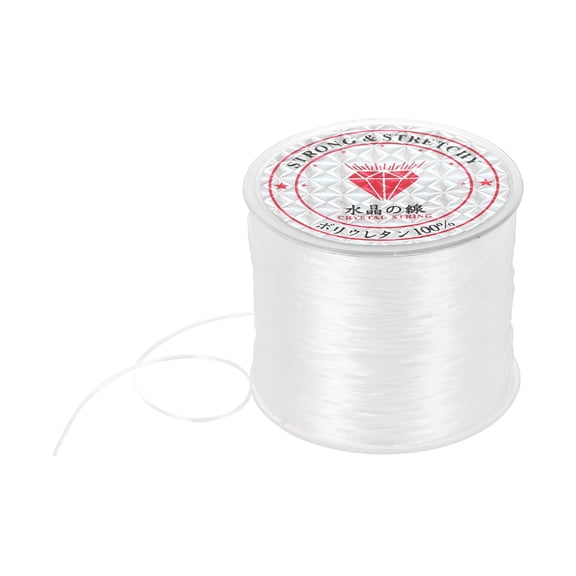Elastic String for Bracelets, 0.8mm Stretch Bead Cord for Jewelry Making, Necklaces and Bracelet Making White, 100m