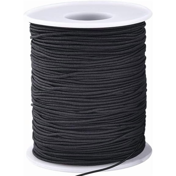 Elastic String for Bracelets, 1 mm x 110 Yards Sturdy Stretchy Elastic Cord for  Making, Necklaces, Beading - Black