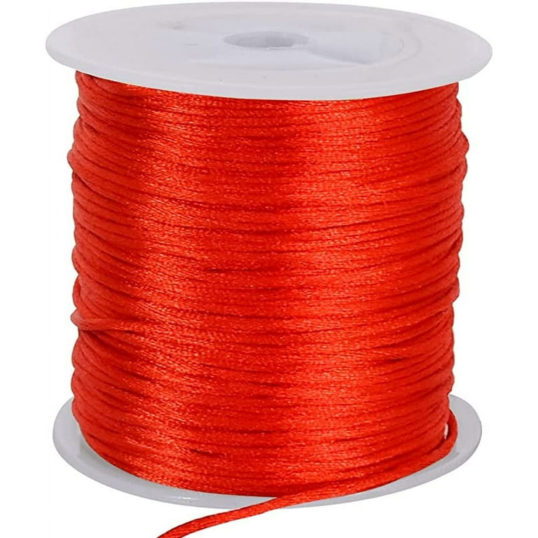 Elastic String for Bracelets, Elastic Cord Jewelry Stretchy Bracelet String  for Bracelets, Necklace Making, Beading and Sewing (1 MM, 100 Yards, Red)