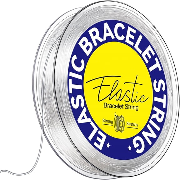 Elastic Strings for Bracelets, Crystal Stretch Bead Cord for Jewelry Making, Clear Stretchy Elastic String Cord for Beading,