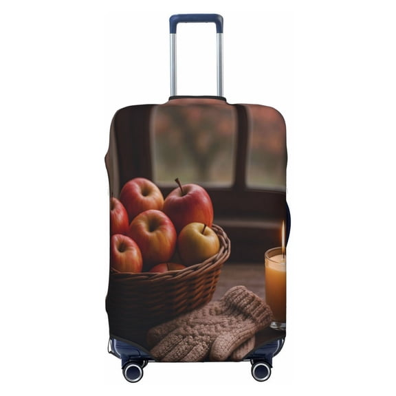 Elastic Suitcase Cover For Luggage Stretchy Travel Suitcase Protector With Top Handle Hole And Side Zipper Access Business Trip Vacation Small Autumn Harvest Still Life