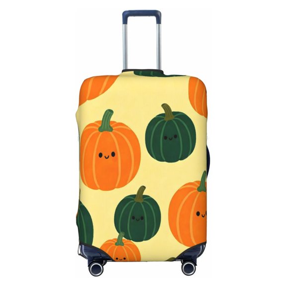 Elastic Suitcase Cover For Luggage Stretchy Travel Suitcase Protector With Top Handle Hole And Side Zipper Access Business Trip Vacation Small Cartoon Fall Pumpkin (3)