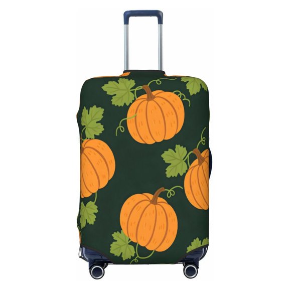 Elastic Suitcase Cover For Luggage Stretchy Travel Suitcase Protector With Top Handle Hole And Side Zipper Access Business Trip Vacation Small Cartoon Fall Pumpkin (7)