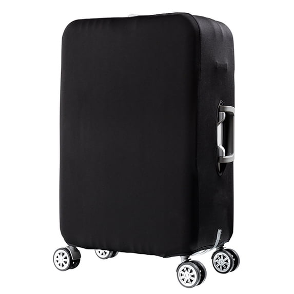 Elastic Suitcase Protector Cover Durable Travel Luggage Sleeve for Scratch Resistance and Security Washable Spandex Fabric Guard for Baggage 28 Inch Black
