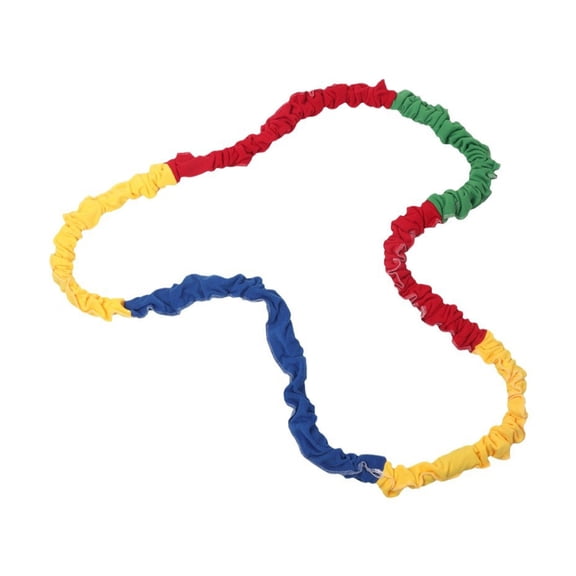 Elastic Teamwork Training Rope Rainbow Color Exercise Loop For Team Building And Kindergarten Kids Fitness Activity