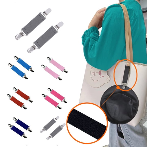 Elastic Tension Clips For Teens, Multi - Purpose Metal And Elastic Clips With Adjustable Bands, 2 - Pack For Bed Sheets Sofa Cushions Gloves And Versatile Use