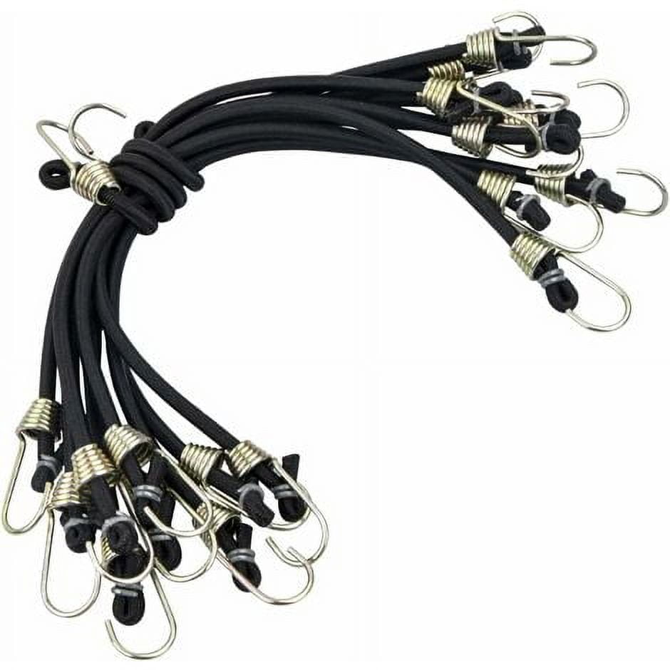 Elastic Tensioner with Hook, 10 Pcs 25cm Heavy Duty Storage Straps, Universal Heavy Duty Bungee