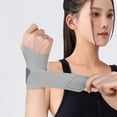 thumbnail image 1 of Elastic Thin Wrist Brace, Adjustable Wrist Support with Thumb Loop for Right Hand Left Hand, Soft and Breathable, Lasting and Non Slip Structure for Tennis Badminton and Sports(Gray), 1 of 6
