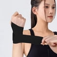 thumbnail image 1 of Elastic Thin Wrist Brace, Adjustable Wrist Support with Thumb Loop for Right Hand Left Hand, Soft and Breathable, Lasting and Non Slip Structure for Tennis Badminton and Sports(Black), 1 of 6