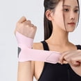 thumbnail image 1 of Elastic Thin Wrist Brace, Adjustable Wrist Support with Thumb Loop for Right Hand Left Hand, Soft and Breathable, Lasting and Non Slip Structure for Tennis Badminton and Sports(Pink), 1 of 6