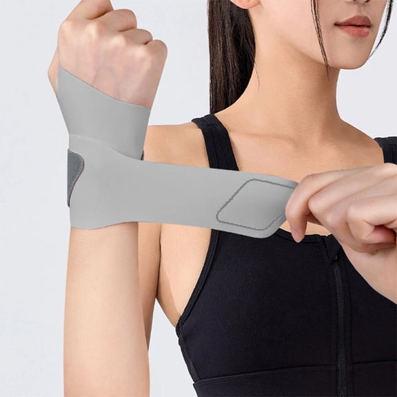 Elastic Thin Wrist Brace for Right & Left Hand, Wrist Wrap Compression for TFCC Tear and Repetitive Wrist Use Injury, Wrist Support for Carpal Tunnel, Tendonitis, Pain Relief(Gray)