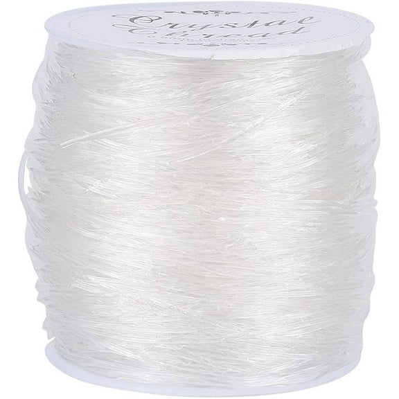 Elastic Thread 109.36 Yards (100m) 0.8mm Transparent Plastic Beading Cord Jewelry Making