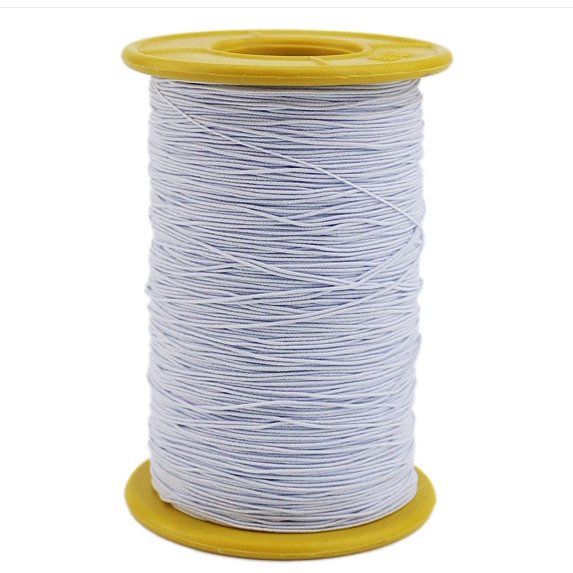 Elastic Thread 547 Yard 0.5mm Thickness (1 Roll) (White)