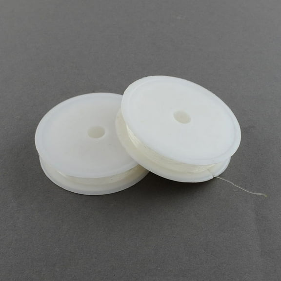 Elastic Thread Jewelry Beading Cords For Stretch Bracelet Making Clear 0.6mm about 16.4 yards(15m)/roll