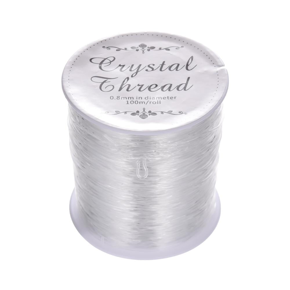 Elastic Thread Stretch Bracelet String Round Clear 0.8mm about 109.36 yards(100m)/roll
