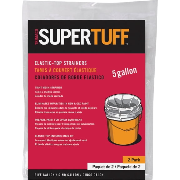 Trimaco Elastic Top Paint Strainer, 5 Gallon Size, 2 Per Pack