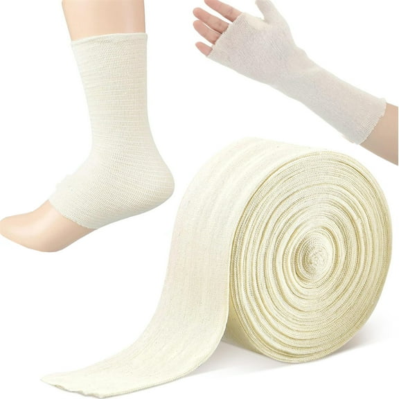 Elastic Tubular Support Bandage,Bexikou Cotton Stockinette Tubular Bandage,Tubular Arm Stocking Tube Bandage for Skin Protection and Keep Dressings(3.15 Inch x 11 Yard)