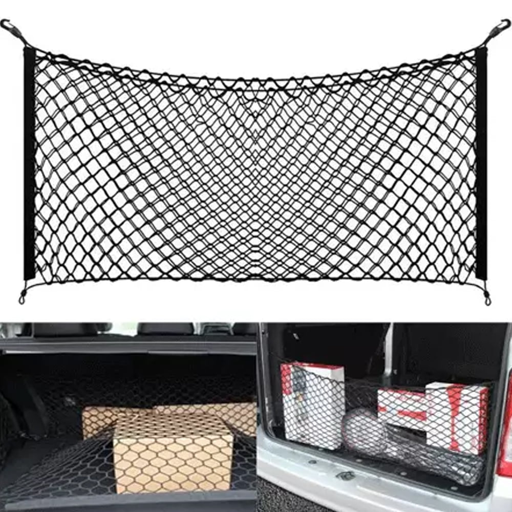 Elastic Universal Car Cargo Net, Nylon Adjustable Mesh Trunk Storage