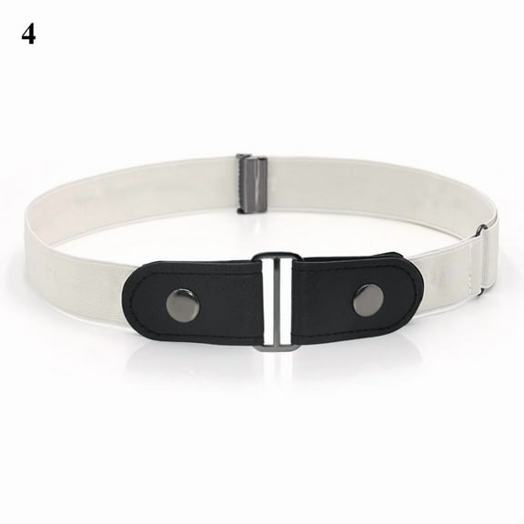Elastic Waist Belt Adjustable Size Elastic Band Flat Buckle Women Belt No Show Invisible Belt Stretch Belt Jeans Pant Belt 1Pcs