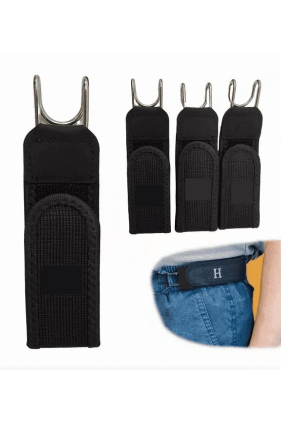 Elastic Waist Buckle Adjustable Beltless Waist Extender Lazy Buckle Elastic Waistband Clip One Size Invisible Stretch Comfort for Jeans Trousers Work Travel Daily Wear Flexible Fit Belt Alternative