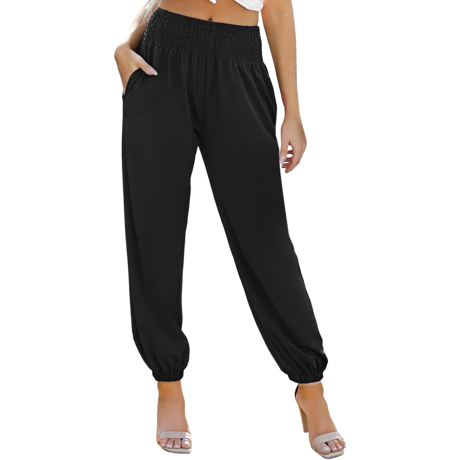 Elastic Waist Dress Pants for Women Business Casual 2024 Women