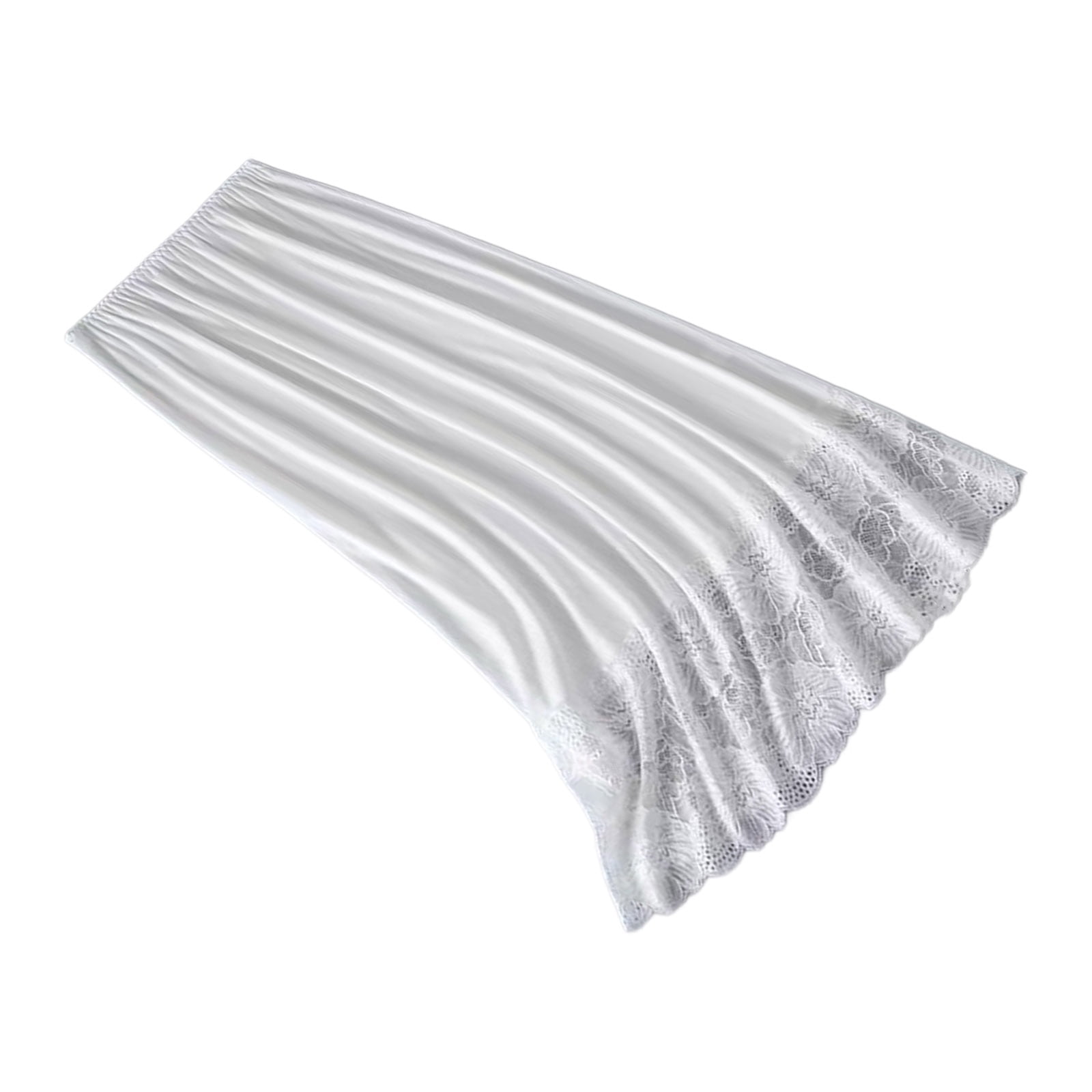 Elastic Waist Half Slips for Women Lace Trim Long Slip Under Dresses ...