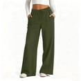 thumbnail image 1 of Elastic Waist Jeans for Women, Comdrip Women's High Waisted Straight Jeans Trendy Drawstring Tie Elastic Waist Stretchy Denim Pants Womens Stretch Jeans Army Green 2XL, 1 of 8
