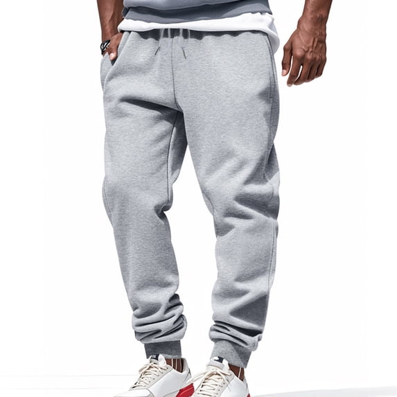 Elastic Waist Joggers for Men Sport Athletic Pants with Drawstring Quick Dry 4 Way Stretch Mens Pants Plus Size Available Gym Yoga Workout Running Plus Size