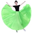 thumbnail image 1 of Elastic Waist Long Women Ladies Adult Satin Swing Dance Practice Skirt, 1 of 4