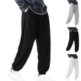 thumbnail image 1 of Elastic Waist Mens Active Athletic Workout Jogger Sweatpants for Men with Pocket Lightweight Outdoor Hiking Solid Color Pants Tapered Sweatpants Expandable Waist Relaxed Fit Sweatpants, 1 of 6