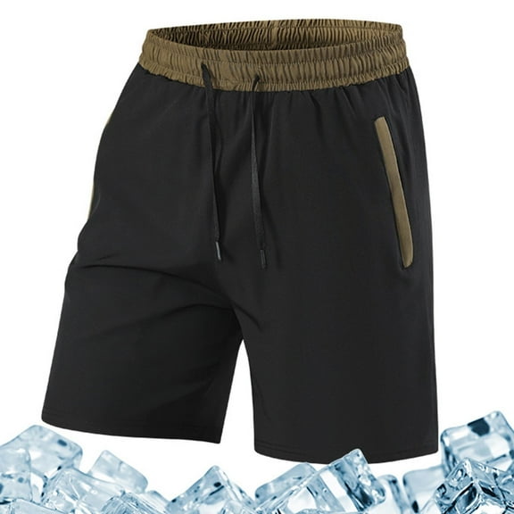 Elastic Waist Mens Shorts Men's Shorts Mens Shorts On Sale, Mens Walking Shorts Shorts Men Running Mens Running Clothes Baggy Mens Shorts, Black, L