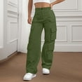 thumbnail image 1 of Elastic Waist Palazzo Pants for Women Wide Legs Casual Trousers with Pockets, 1 of 6