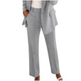 thumbnail image 1 of Elastic Waist Pants for Women New High Waisted Work Pants for Women Business Casual Outfits 2025 Office Dress Pants Trousers with Pockets Gray M, 1 of 4