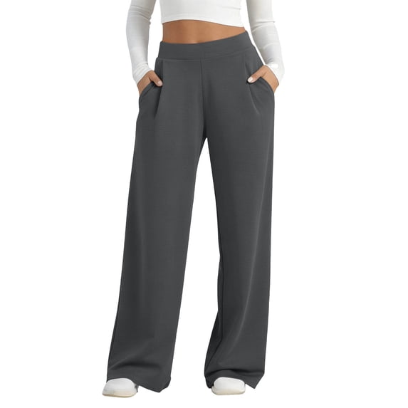 Elastic Waist Pocketed Yoga Casual Long Pants For Women Summer Stretchy Relaxed Fit Comfortable Active Everyday Wear Versatile Style Breathable