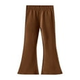 thumbnail image 1 of Elastic Waist Toddler Pants Girls Baseball Pants Bottoms Solid Color Wide Leg Pants Fashionable Casual Pants, 1 of 5