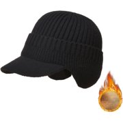 Elastic Warm Ear Protection Knitted Hat, Men's Winter Hat with Ear Flaps, Warm Ear Protection Knitted Hat