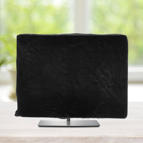 Elastic Waterproof Monitor Cover Black for 24 Inch Computer Display Protection