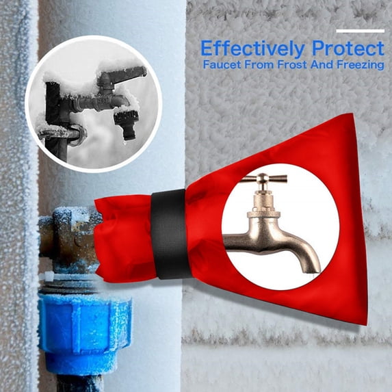 Elastic Waterproof Outdoor Spigot Freeze Protection Socks, Winter Faucet Thermal Insulation Covers, Exterior Tap Anti-Frost Insulated Sleeves Multipurpose 1pc Stretch Fabric Tap Cover Blocks Cold W