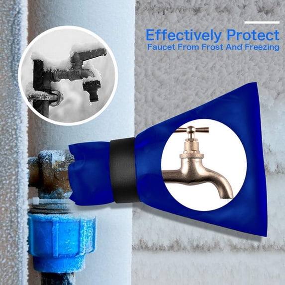 Elastic Waterproof Outdoor Spigot Freeze Protection Socks, Winter Faucet Thermal Insulation Covers, Exterior Tap Anti-Frost Insulated Sleeves Multipurpose 1pc Stretch Fabric Tap Cover Blocks Cold W