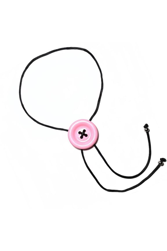 Elastic Wax Thread Button Pendant Necklace Trendy Unisex Design For Dating Event Lightweight Comfort Jewelry Gift